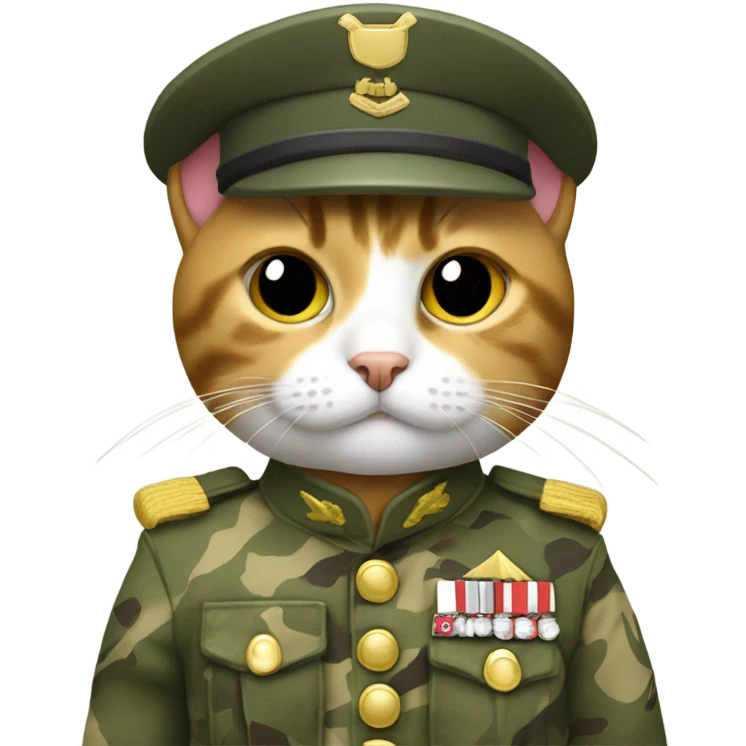 Army cat emoji