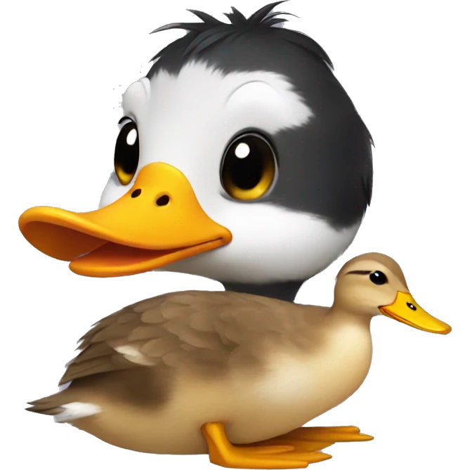 duck with hamster emoji