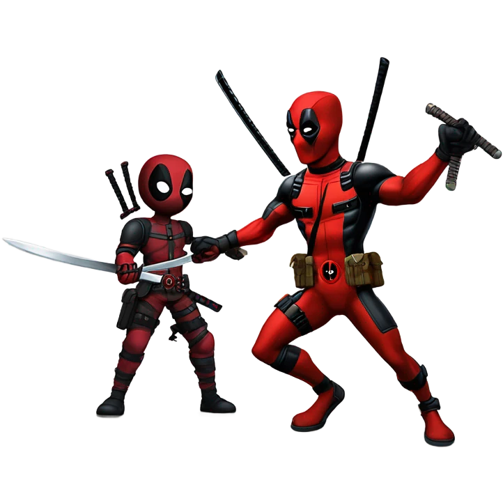 Deadpool vs alien emoji