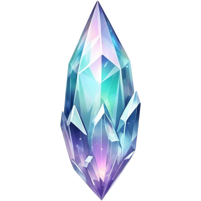 White iridescent nebula crystal shard emoji