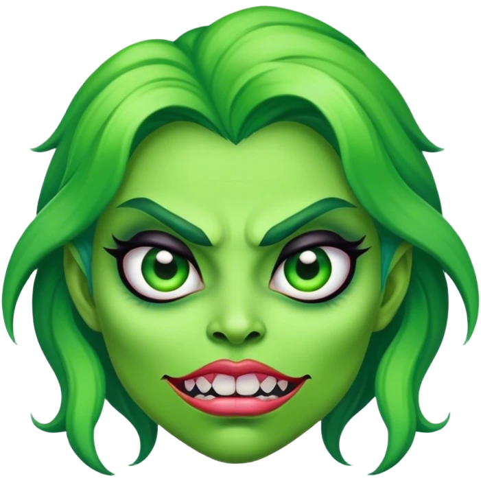lady monster face emoji