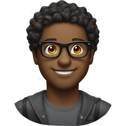 I with glasses Oakley over the top emoji