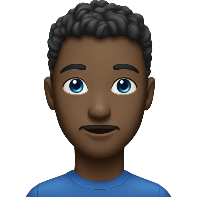 homme yeux bleus calvitie emoji