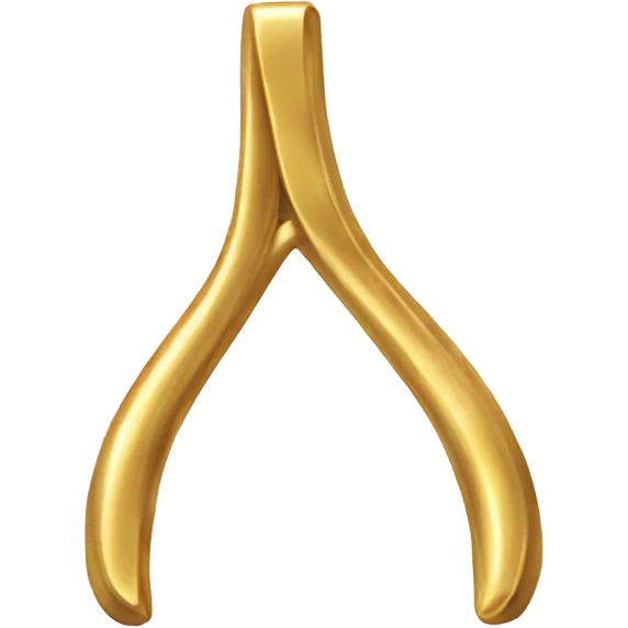 gold wishbone emoji