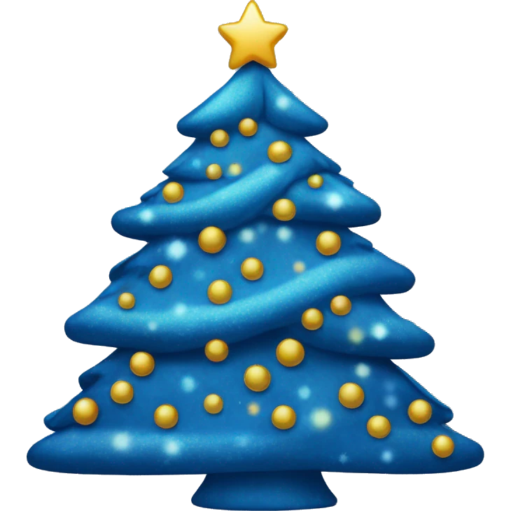Blue Christmas tree emoji