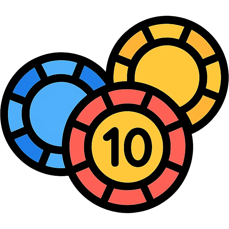 casino chips icon, clean and modern style emoji