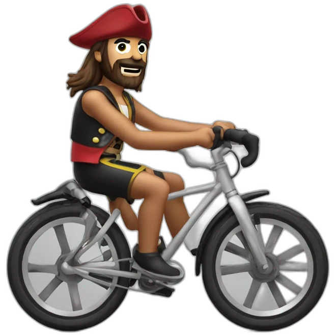Steve the pirate on a roadbike emoji