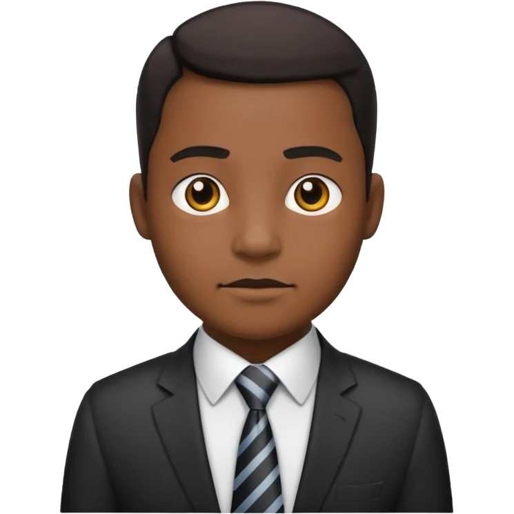 black person wearing a tie emoji