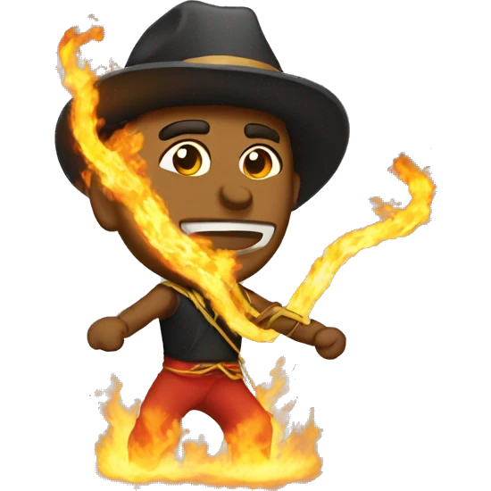 lasso on fire emoji