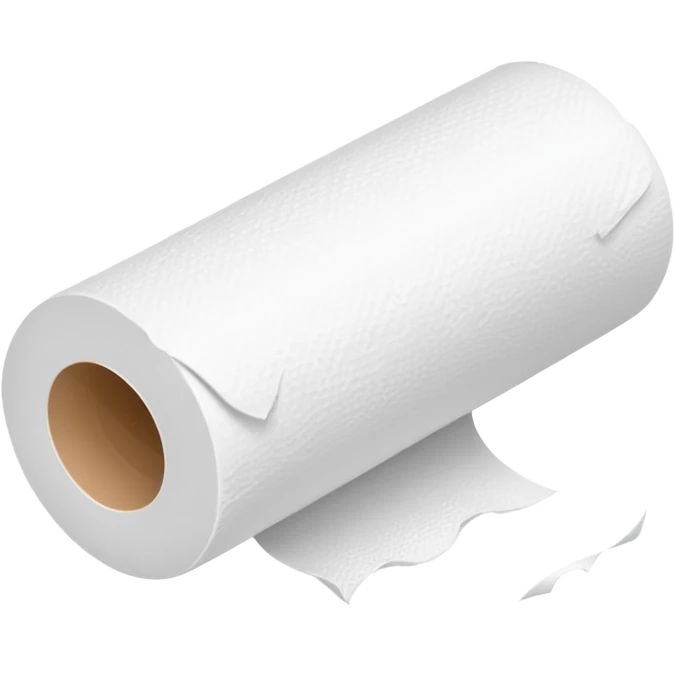 paper towel roll with a torn edge emoji