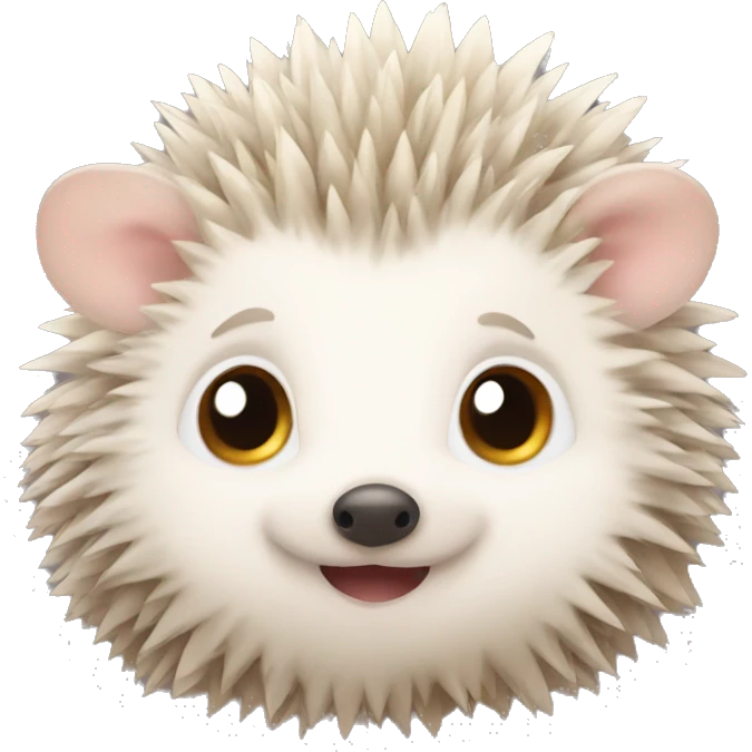 Hedgehog with a white cute bow in her head emoji