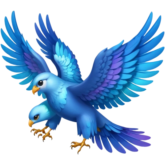 2 blue wings 🪽 left side an md right side emoji