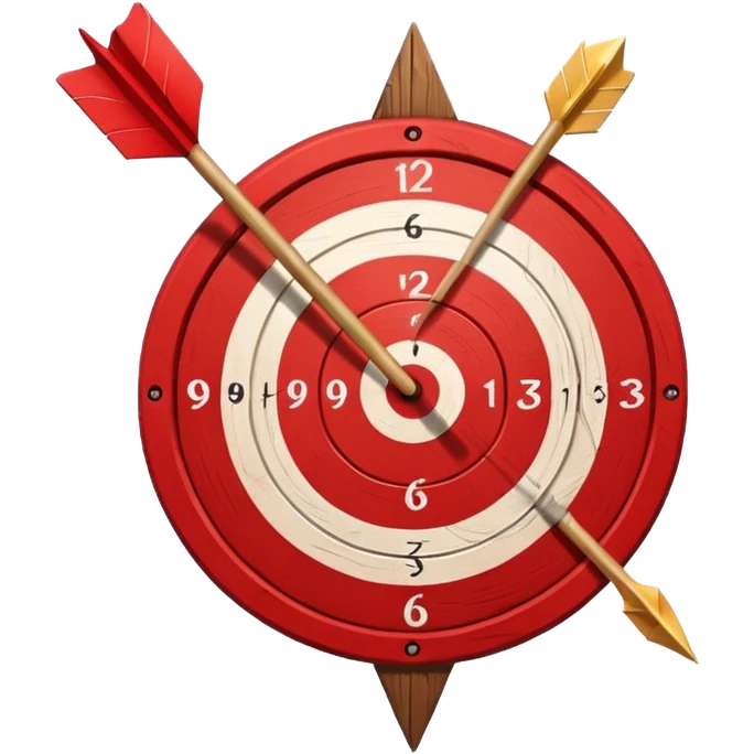 Angled target with an arrow in the center emoji
