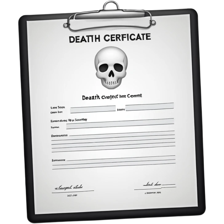 death certificate emoji