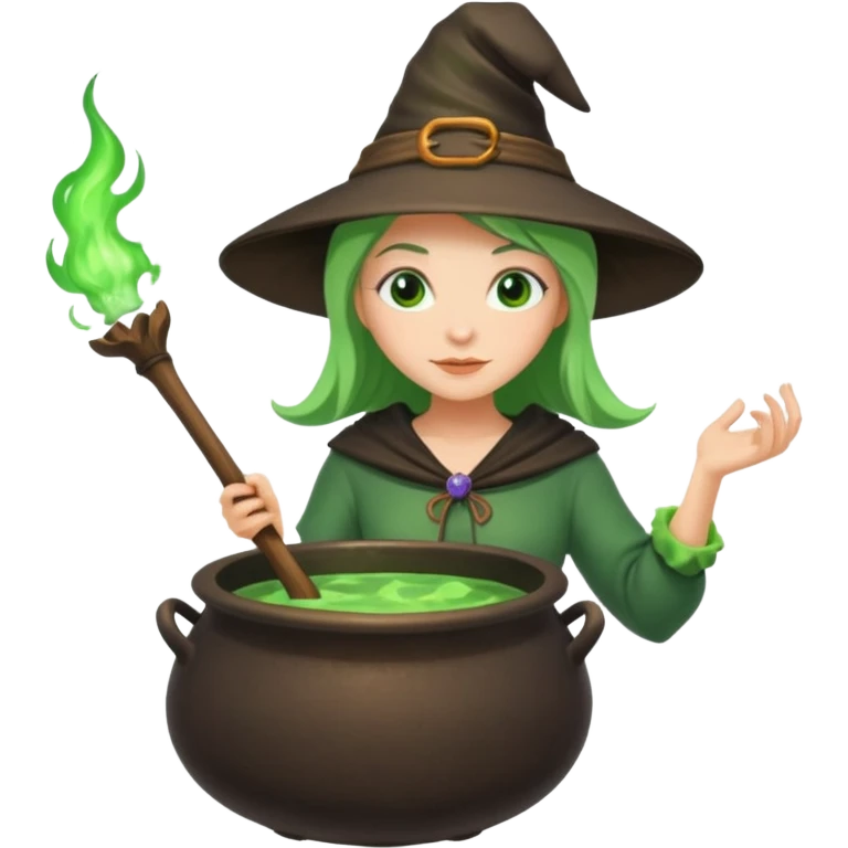 green witch cooking potion emoji