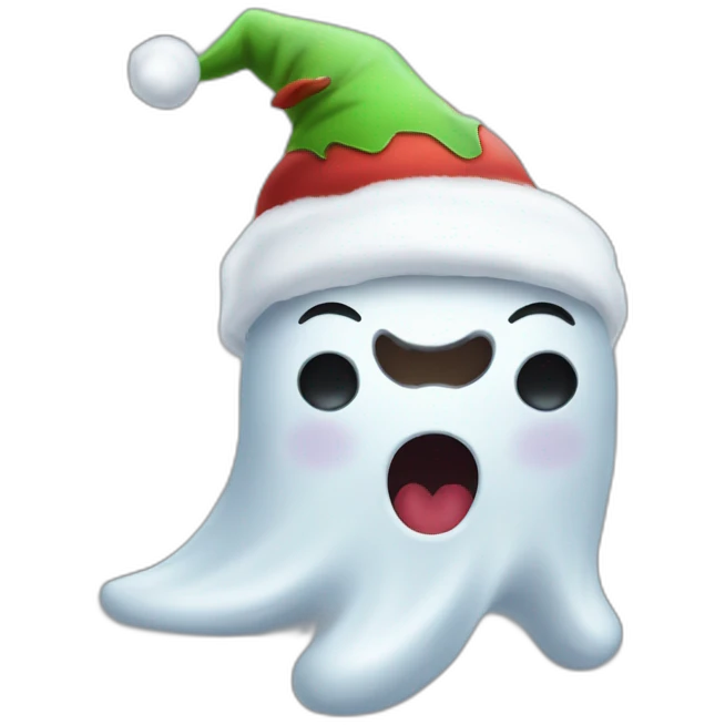 friendly christmas ghost emoji