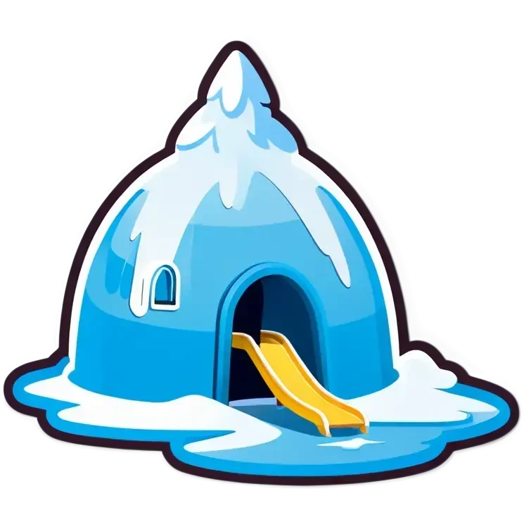 Ice Iglo Hotel mit Rutsche emoji