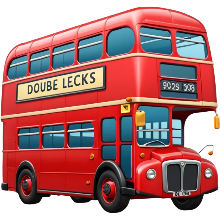 красный двухэтажный автобус из United Kingdom  emoji