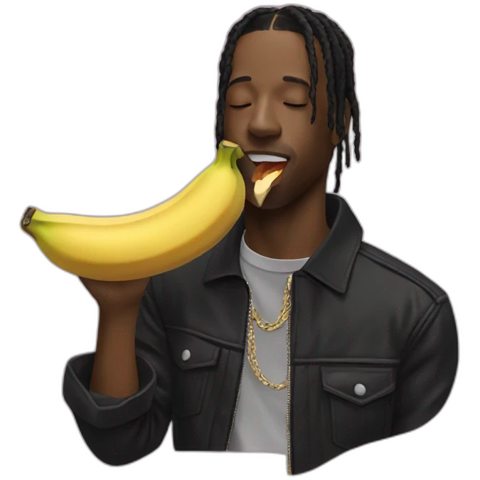 Travis Scott eating a banana  emoji