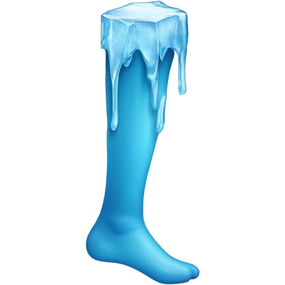 Leg with ice emoji