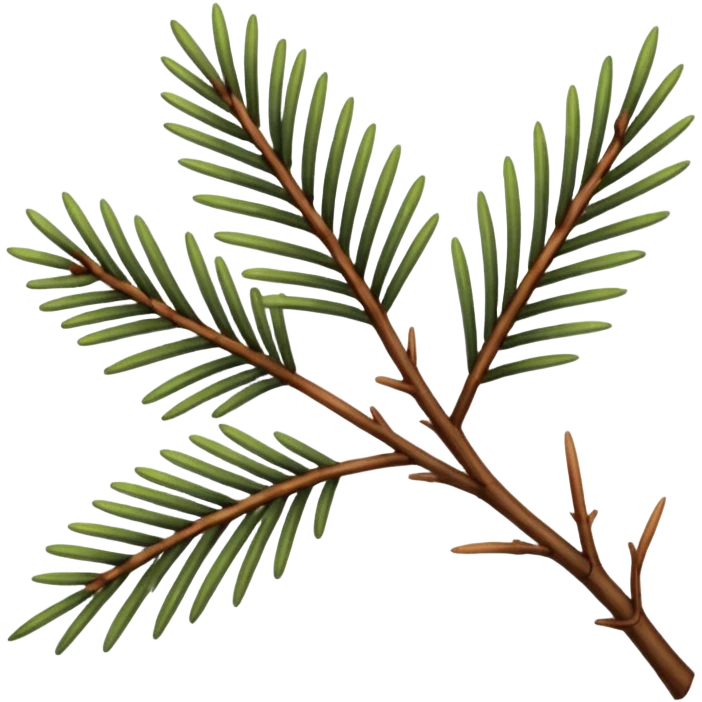 pine needle emoji, brown emoji