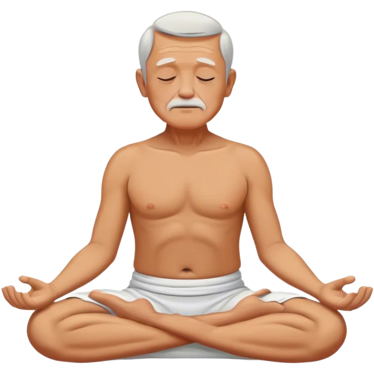 old man meditating  emoji