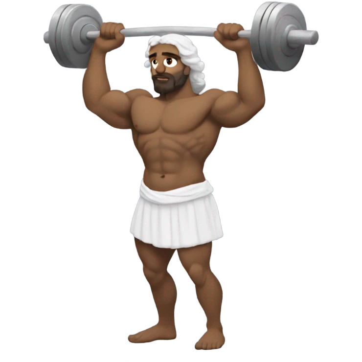 Greek god weightlifting  emoji