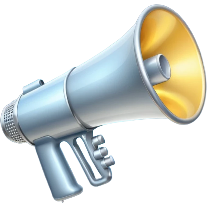 megaphone with sparkles emoji