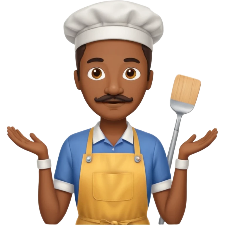 a housekeeper with mustach emoji