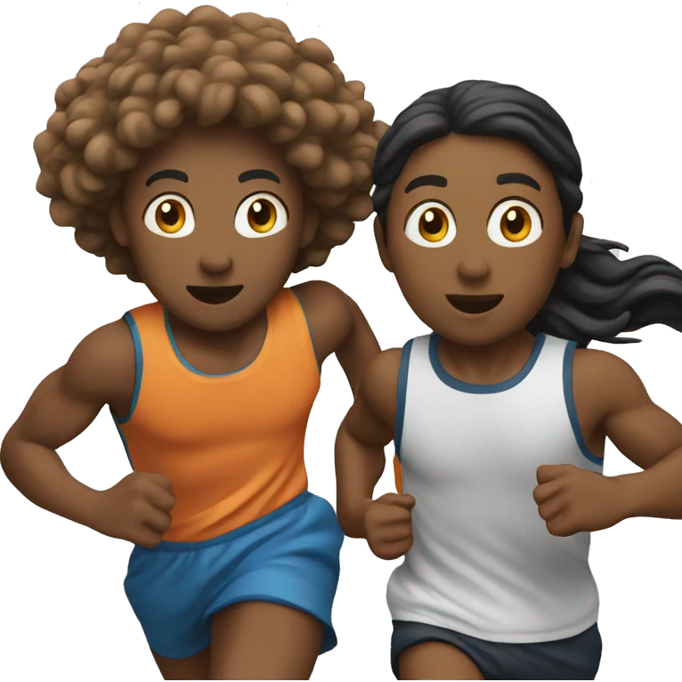 friends running together emoji