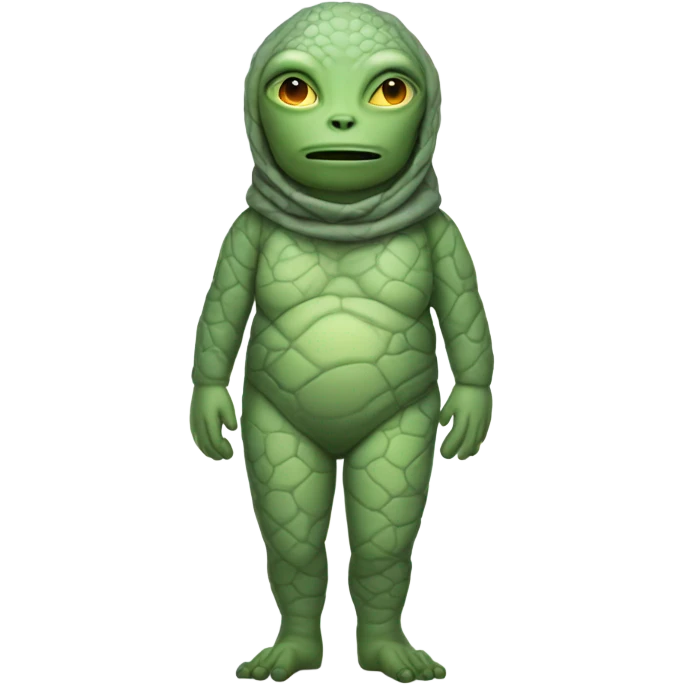 a Reptilian alien woman, full body, sleep emoji