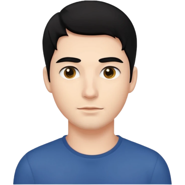 man with black hair and eyes but handsome emoji
