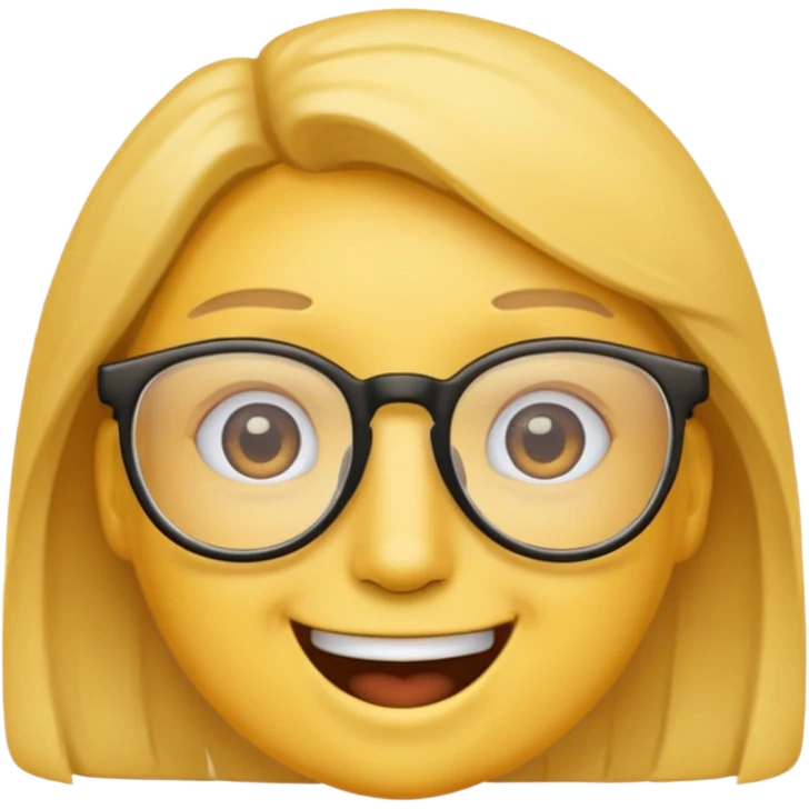 basic face emoji with glasses emoji