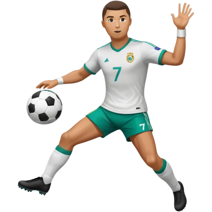 Ronaldo Kicking a football emoji