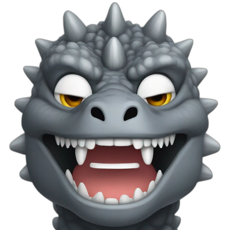 grey godzilla head emoji