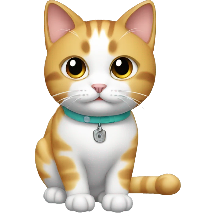 Cat wearing airpdos emoji