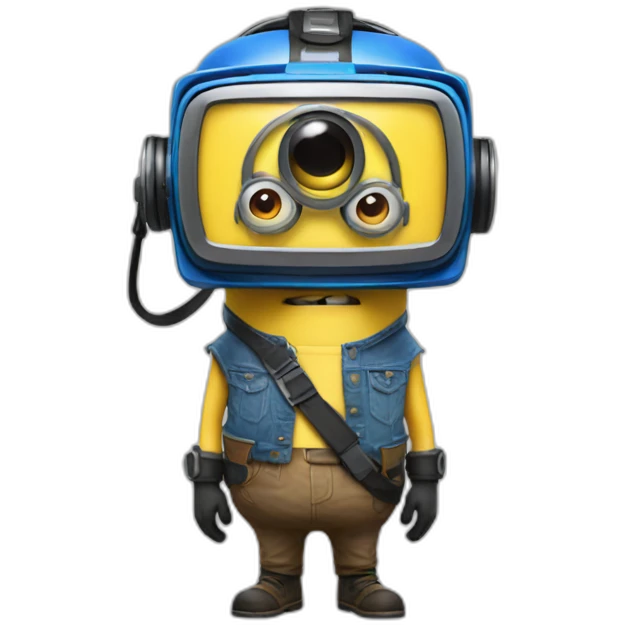 minion with a PSVR headset on his head emoji