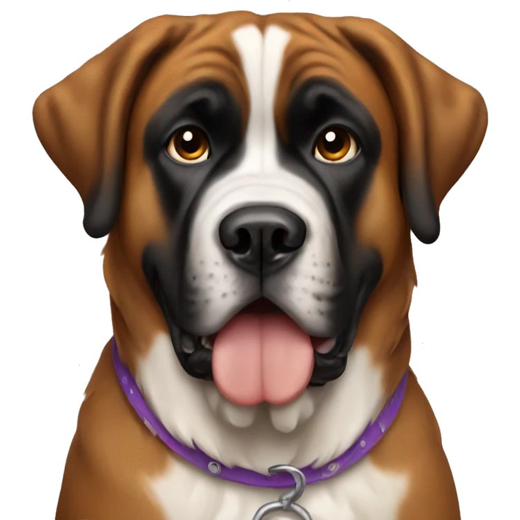 St. Bernard mixed with boxer dog emoji emoji
