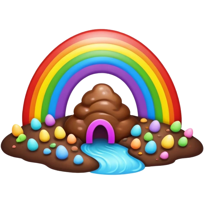 easter rainbow poop landscape  emoji