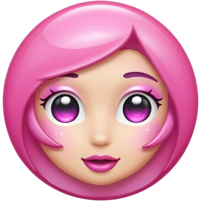 glitter pink gloss emoji
