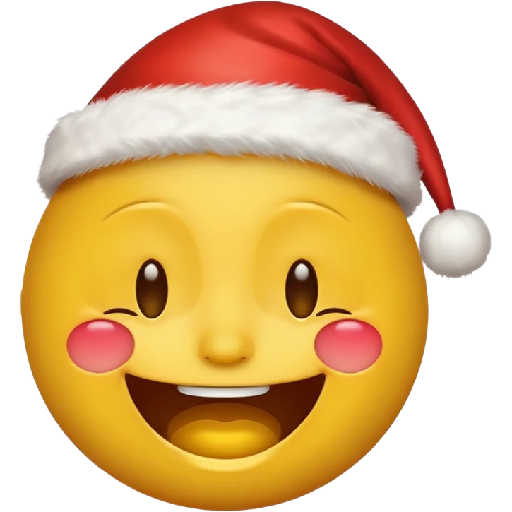 Laughing emoji with christmas yellow face only with tears in eyes emoji