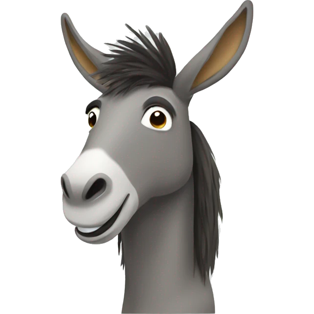 Donkey with grass hair emoji