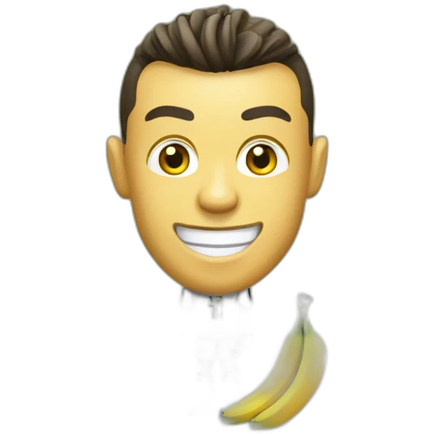 Ronaldo sur une banane emoji