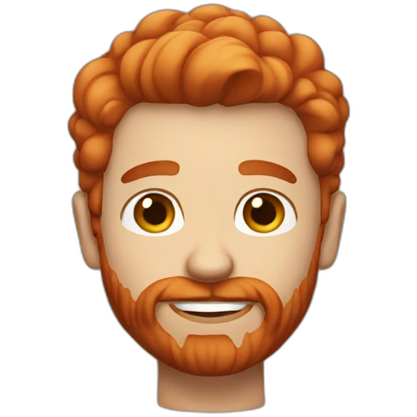 short red hair short beard man emoji