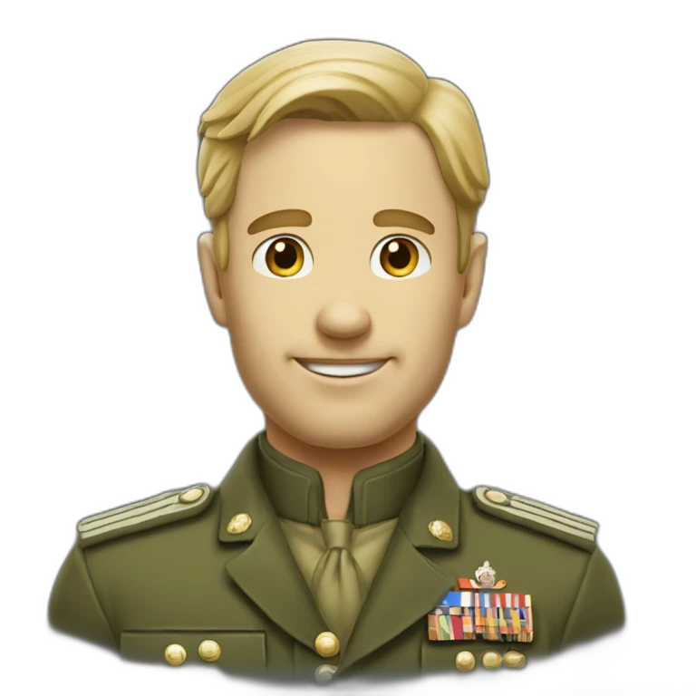 Homme blanc qui fait un salut militaire  emoji