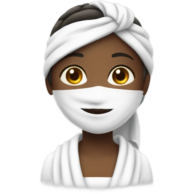 Girl in a white white towel emoji