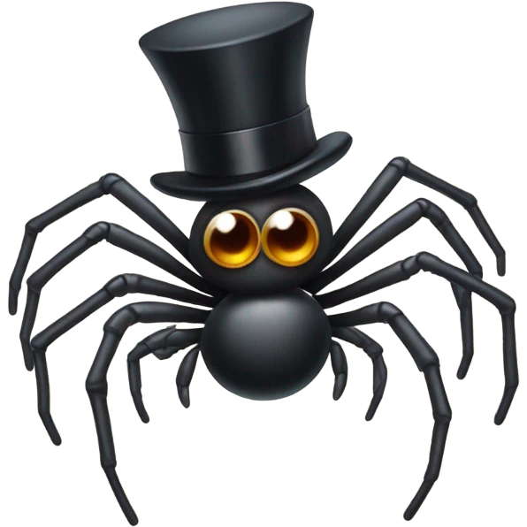 Spider with a top hat emoji