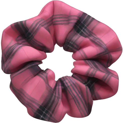 pink plaid scrunchie emoji