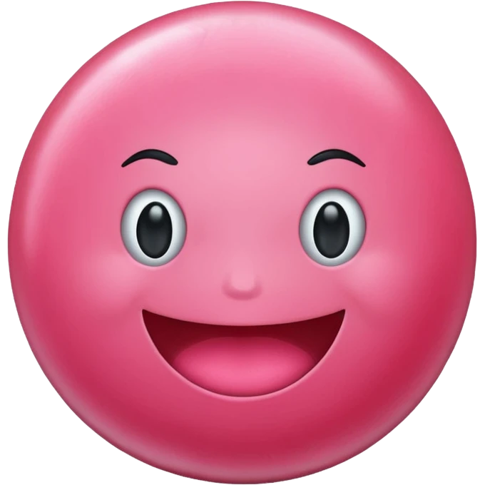 Watermelon bubble gum, faceless emoji
