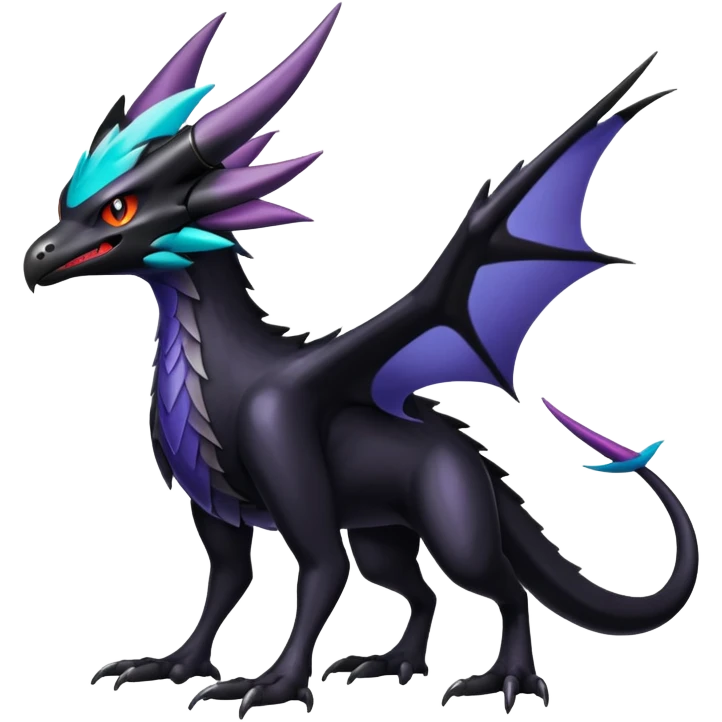 Shiny Dark Nargacuga-Noivern-Hybrid (Full body) emoji